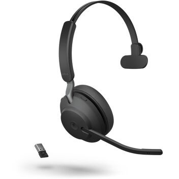 - Multimedia Headsets Business  - Jabra Evolve2 65 Mono MS + Link 380a. schwarz