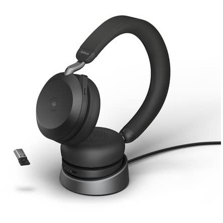 - Multimedia Headsets Business  - Jabra Evolve2 75 Stereo MS + Ladesation + Link380a . schwarz