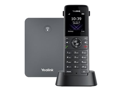 YEALINK W73P DECT Telefon. Das W73P-System unterstützt die Registrierung von bis zu 10 Yealink W73H DECT-Mobilteilen und verfügt über eine robuste Verarbeitungskapazität für bis zu 10 SIP-Konten und 20 gleichzeitige Anrufe.  - Telekommunikation