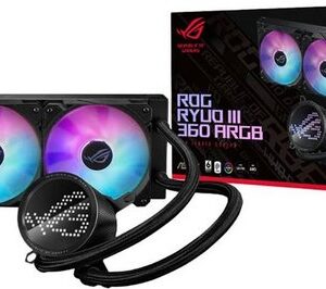 Mit der ROG Ryuo III 360 ARGB zähmst du die Abwärme deines High-Performance-Rigs mit Bravour. Sein hochwertiges Gehäuse umrahmt ein AniMe Matrix-Display