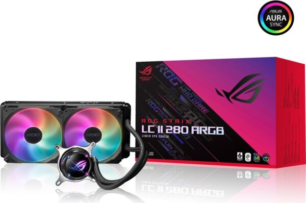 ASUS ROG STRIX LC II 280 ARGB Prozessor All-in-One-Flüssigkeitskühler 14 cm Schwarz 1 Stück(e) (90RC00C1-M0UAY1)