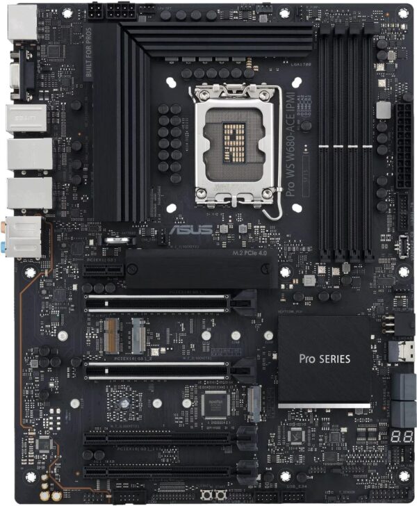 ASUS Pro WS W680-ACE IPMI - Motherboard - ATX - LGA1700-Sockel - W680 Chipsatz - USB 3.2 Gen 1, USB 3.2 Gen 2, USB-C 3.2 Gen2, USB-C 3.2 Gen 2x2 - 2 x 2.5 Gigabit LAN - Onboard-Grafik (CPU erforderlich) (90MB1DN0-M0EAY1)