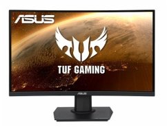 Asus VG24VQE TUF GamingEigenschaften:Gaming-Monitor mit Curved DisplayBildwiederholfrequenz von 165 HzBildschirmdiagonale: 60 cm / 24"Auflösung: 1920 x 1080 (Full HD)Seitenverhältnis: 16:9Kontrastverhältnis: 3000:1Reaktionszeit: 1 msHelligkeit: 250 cd/m2Maximaler Blickwinkel horizontal / vertikal: 178° / 178°AMD FreeSyncAnschlüsse: 1x DisplayPort 1.2