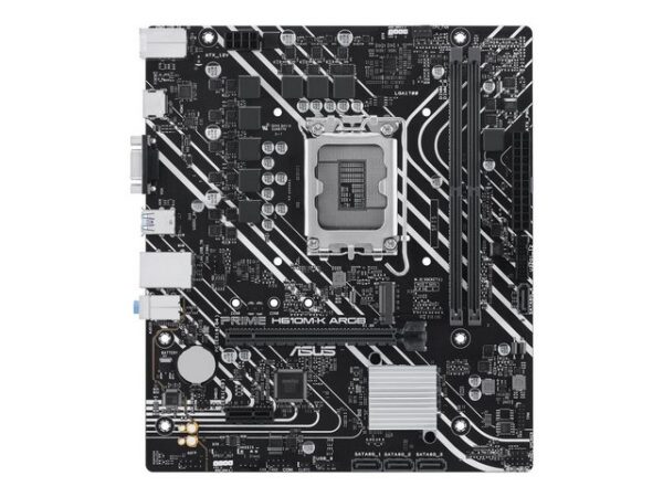 AllgemeinProdukttypMotherboard - micro ATXChipsatzIntel H610ProzessorsockelLGA1700-SockelMax. Anz. Prozessoren1Kompatible Prozessoren(unterstützt 12. und 13. Generation von Intel Core / Pentium Gold / Celeron)Unterstützter RAMMax. Größe96 GBTechnologieDDR5Bustakt4800 MHz