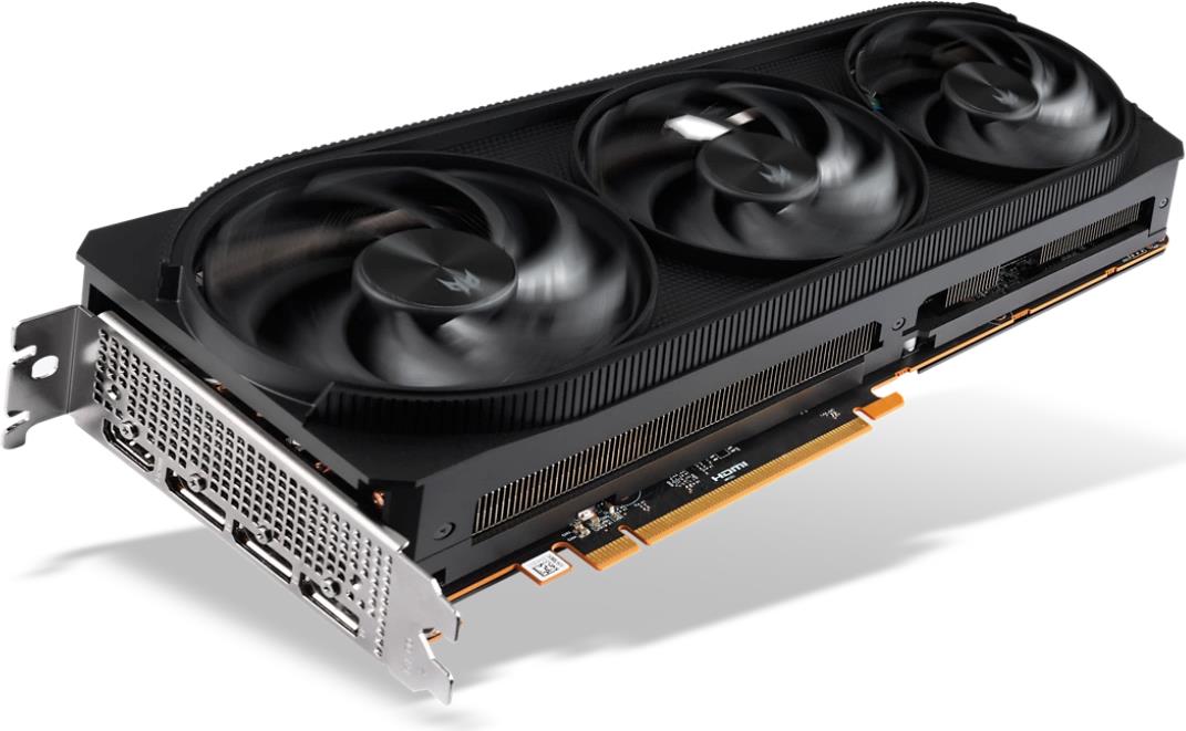 Hauptmerkmale rn rn Prozessor rn Grafikprozessorenfamilie AMD rn GPU Radeon RX 7800 XT rn Maximale Auflösung 7680 x 4320 Pixel rn Prozessortaktfrequenz 2124 MHz rn Prozessorfrequenz (OC-Modus) 2124 MHz rn Prozessor-Boost-Taktfrequenz (OC-Modus) 23430 MHz rn Streamprozessoren 3840 rn Maximale Displays pro Videokarte 4 rn rn Speicher rn Separater Grafik-Adapterspeicher 16 GB rn Grafikkartenspeichertyp GDDR6 rn rn Anschlüsse und Schnittstellen rn Schnittstelle PCI Express x16 4.0 rn Anzahl HDMI-Anschlüsse 1 rn Anzahl DisplayPort Anschlüsse 3 rn HDMI-Version 2.1 rn DisplayPorts-Version 2.1 rn rn Leistungen rn TV Tuner integriert Nein rn DirectX-Version 12 Ultimate rn OpenGL-Version 4.6 rn Dual-Link-DVI Nein rn AMD FreeSync Ja rn rn Design rn Kühlung Aktiv rn Anzahl Lüfter 3 Lüfter rn Anzahl Slots 2 rn Produktfarbe Schwarz rn rn Energie rn Min. Systemstromversogung 700 W rn Stromverbrauch (Standardbetrieb) 263 W rn