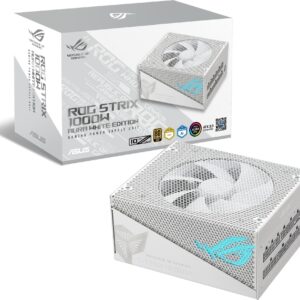 ASUS ROG Strix - White Edition - Netzteil (intern) - ATX12V 3.0/ EPS12V - 80 PLUS Gold - Wechselstrom 100-240 V - 1000 Watt - aktive PFC - weiß (90YE00P5-B0NA00)