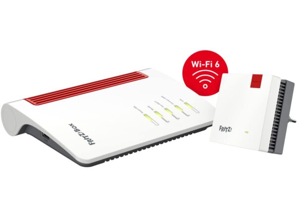 Perfektes FRITZ!Mesh Set: Wi-Fi 6 für optimales Wlan! Das leistungsstarke FRITZ!Mesh Set – die FRITZ!Box 7530 AX und der kompakte FRITZ!Repeater 1200 AX. Zusammen bringen sie Wi-Fi 6 (Wlan AX) in Ihr Heimnetz. Das starke Wi-Fi-6-Team Die FRITZ!Box 7530 AX und der FRITZ!Repeater 1200 AX sind ein starkes Team. Zusammen bringen sie mehr Wlan in jeden Raum – mit Wi-Fi 6. Der Standard Wi-Fi 6 (Wlan AX) trägt der stetig wachsenden Zahl an WLAN-Geräten Rechnung. Von Smartphones