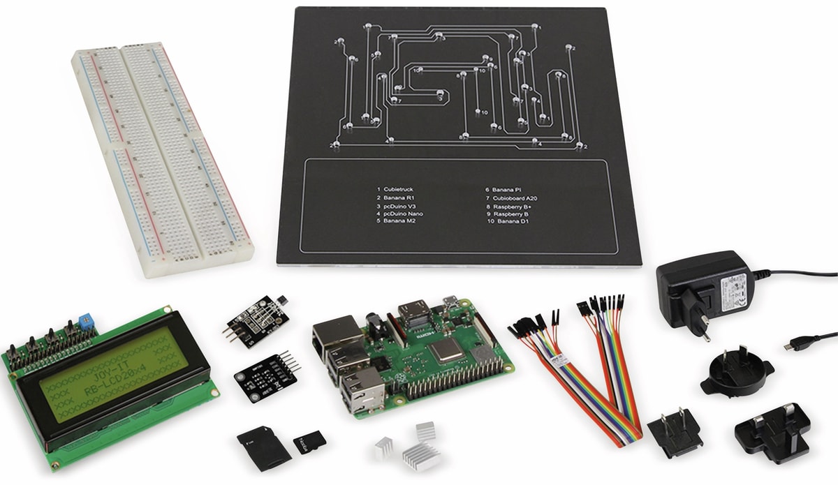 Mit diesem hochwertigen und umfangreichen Raspberry Pi 3B+ Sensor Set entwickeln Sie im Handumdrehen Ihre eigenen Projekte. Features: Kategorie: Raspberry Pi® 3 Model B+ Prozessor: ARM Cortex-A53 Arbeitsspeicher: 1 GB Chip: Boardcom Bcm2837Bo Grafikkarte: Braodcom Dual Core VideoCore IV Betriebssystem (Version): Noobs PI3 vorinstalliert auf 16 GB Msdhc Karte Unterstützte Speicherkarten: Micro-SD Mainboard-Steckplätze: GPIO-Port