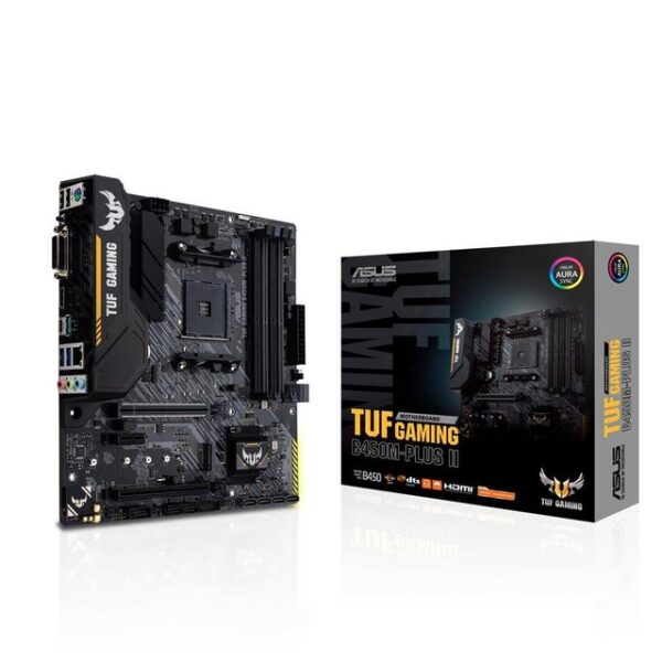 ASUS TUF GAMING B450M-PLUS II   AMD B450 (AM4) Micro ATX Gaming-Mainboard mit M.2-Unterstützung