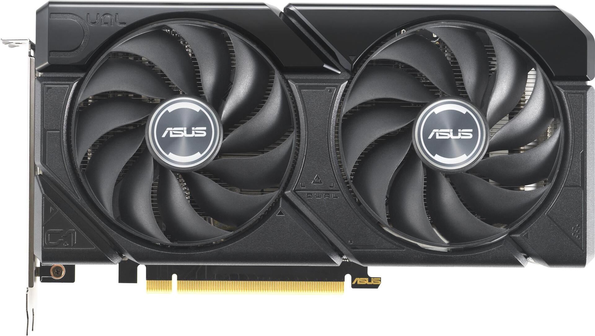 2x Lüfter. 2x Spaß. ASUS Dual GeForce RTX 4060 Ti EVO verbindet dynamische Kühlleistung mit breiter Kompatibilität. Hochentwickelte Kühllösungen von Flaggschiff-Grafikkarten - darunter zwei Axial-Tech-Lüfter zur Maximierung des Luftstroms zum Kühlkörper - sind in der 22