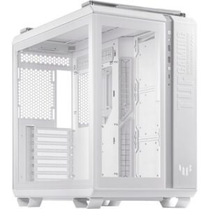 Tempered Glass Das PC-Gehäuse ASUS TUF Gaming GT502 White Edition unterstützt Mainboards bis zu ATX-Mainboard