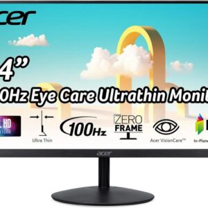 Acer Monitor SB242YEb Schwarz 24 Zoll Full-HD 100 Hz 1 ms IPS HDMI VGA EKK: E (Skala A bis G)Technische InformationenAnzahl Bildschirme: 1Sichtbare Bildschirmgröße: 60