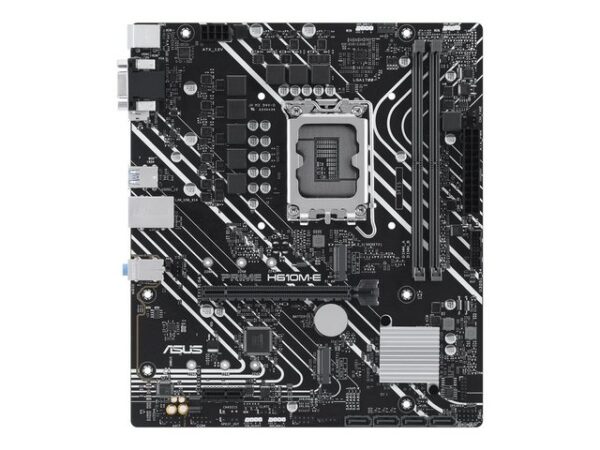 AllgemeinProdukttypMotherboard - micro ATXChipsatzIntel H610ProzessorsockelLGA1700-SockelMax. Anz. Prozessoren1Kompatible Prozessoren(unterstützt 12. und 13. Generation von Intel Core / Pentium Gold / Celeron)Unterstützter RAMMax. Größe96 GBTechnologieDDR5Bustakt4800 MHz