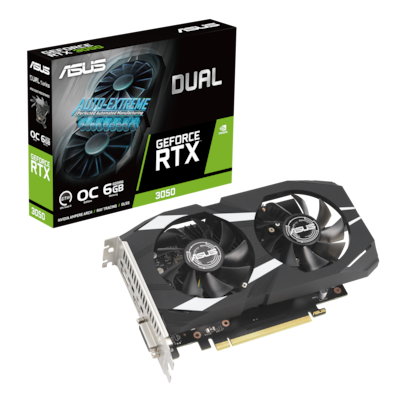 Chipsatz: NVIDIA GeForce RTX 3050 / Speicher; 6 GB GDDR6 / Chiptakt: 1042 MHz / Boost: 1537 MHz / Stromanschluss: / Leistungsaufnahme: 70 Watt