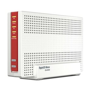 Dualband-WLAN-Router / Wi-Fi 6 (WLAN AX) Standard / WLAN-Performance bis zu 6.000 Mbit/s / (1) 2.5G LAN und (3) 1G LAN Ports / Integrierter Kabel-Anschluss