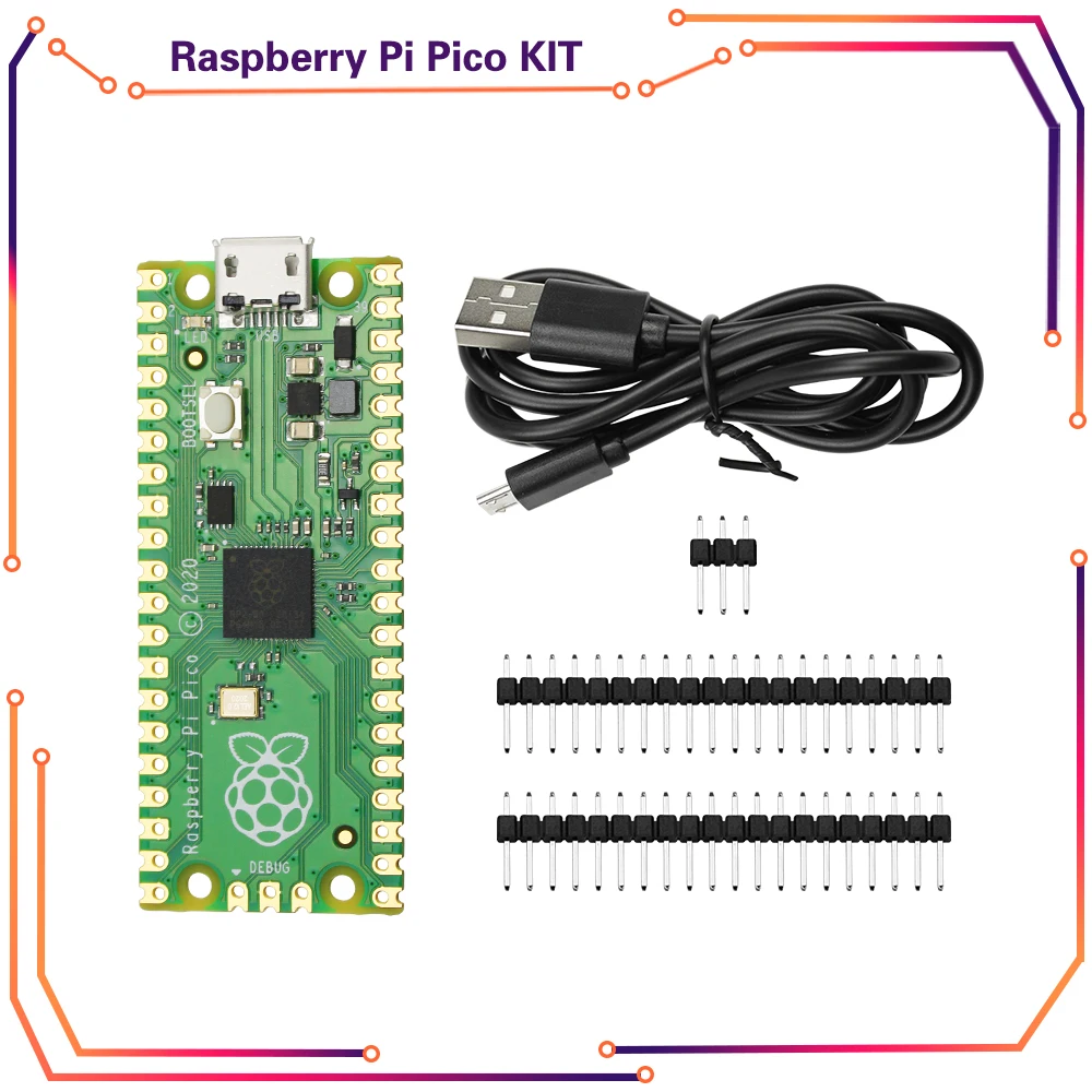 Raspberry Pi Pico Kit Board A Low-Cost High-Performance Microcontroller Board Cortex-M0+ Dual-Core