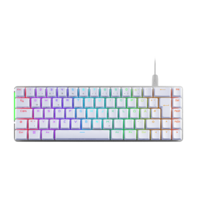 Kabelgebundene Gaming-Tastatur mit 68-Tasten-Layout / Interaktives Touchpanel / ASUS ROG NX Switches / PBT Keycaps / Multicolor RGB Beleuchtung