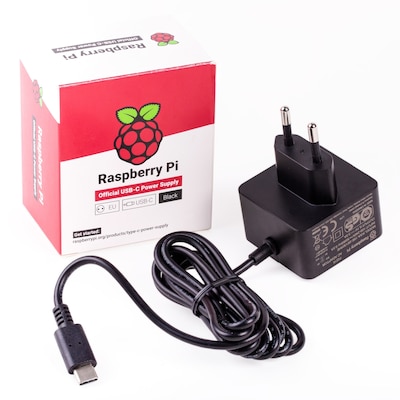 Offizielles Netzteil für Raspberry PI 4 / Schwarz / 15.3W / 5.1V / 3A / 1.5M / USB Type-C