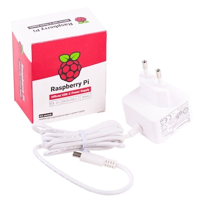 Offizielles Netzteil für Raspberry PI 4 / Weiß / 15.3W / 5.1V / 3A / 1.5M / USB Type-C