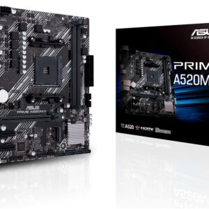 Das Motherboard der Marke ASUS besteht aus dem Chipsatz AMD A520