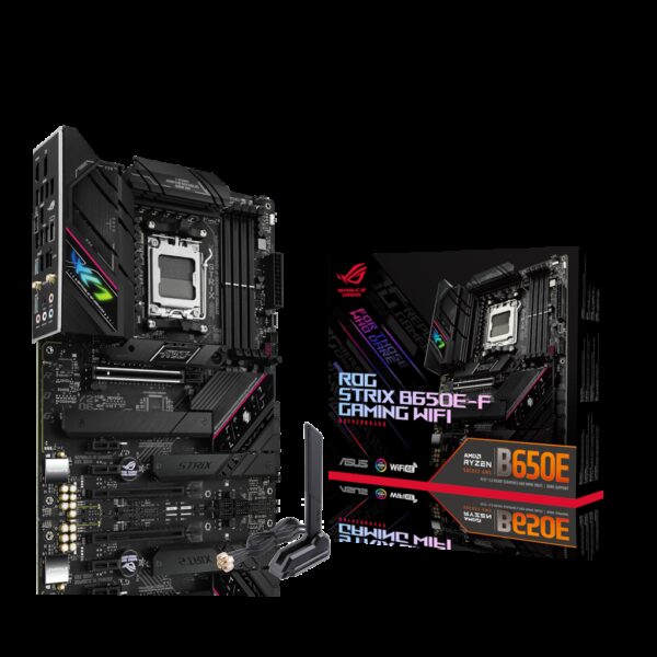 ASUS ROG STRIX B650E-F GAMING WIFI AMD B650E AM5 ATX-Mainboard mit 12 + 2 Power Stages