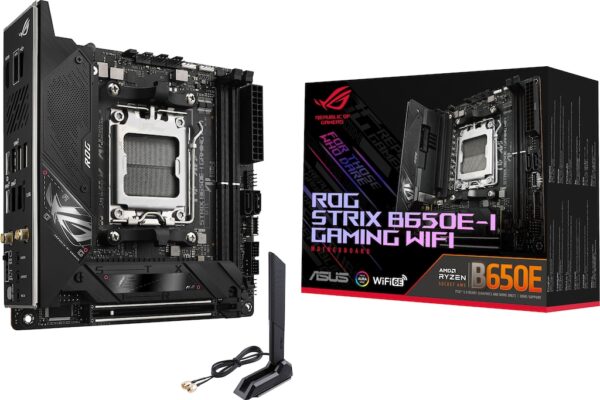 Lass dich von dem federleichten Rahmen nicht täuschen: Das Strix B650E-I bietet eine unglaubliche Leistung! Mit einem verbesserten VRM und ausgestattet mit DDR und PCIe 5 ist er ein perfekter Partner für den Ryzen 7000