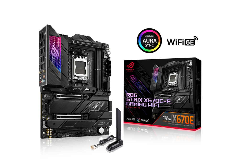 Das ROG Strix X670E-E Gaming WiFi steht an der Spitze der Serie und bietet eine robuste Stromversorgung und exklusive ROG-Übertaktungstools