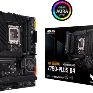 TUF GAMING Z790-PLUS D4 Das TUF GAMING Z790-PLUS D4 vereint alle wesentlichen Elemente der neuesten Intel® Prozessoren mit spieletauglichen Funktionen und bewährter Haltbarkeit. Mit Komponenten in Militärqualität