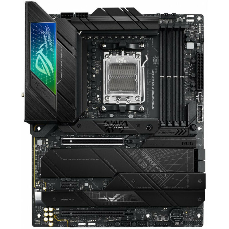 • ATX Mainboard mit Sockel AMD AM5 für AMD RYZEN 7000 Serie-CPU • AMD X670E-Chipsatz