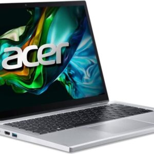 Acer Aspire 3 Spin 14 A3SP14-31PT - Flip-Design - Intel Core i3 N305 - Win 11 Home in S mode - UHD Graphics - 4 GB RAM - 128 GB SSD 3D Triple-Level Cell (TLC) - 35.6 cm (14) IPS Touchscreen 1920 x 1200 - Wi-Fi 6 - Reines Silber - kbd: Deutsch (NX.KENEG.008)