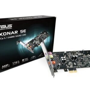 ASUS Xonar SE   5.1 PCIe Gaming-Soundkarte mit hochauflösendem 192kHz/24-Bit-Audio und 116dB Signal-Rauschabstand (SNR)192kHz/24-Bit