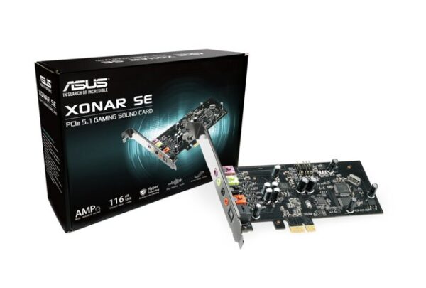 ASUS Xonar SE   5.1 PCIe Gaming-Soundkarte mit hochauflösendem 192kHz/24-Bit-Audio und 116dB Signal-Rauschabstand (SNR)192kHz/24-Bit