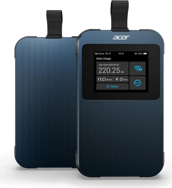 Kurzinfo: Gruppe Modems Hersteller Acer Hersteller Art. Nr. FF.G1QTA.001 EAN/UPC 4711121167713 Produktbeschreibung: Acer Connect Enduro M3 - mobiler Hotspot - 5G LTE Gerätetyp Mobiler Hotspot Formfaktor Extern Farbe Blau Zellprotokoll LTE