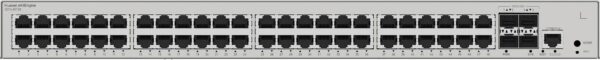 Hauptmerkmale Anschlüsse und Schnittstellen Anzahl der basisschaltenden RJ-45 Ethernet Ports 48 Basic Switching RJ-45 Ethernet Ports-Typ Gigabit Ethernet (10/100/1000) Anzahl installierte SFP Module 4 Konsolen-Port RJ-45 Netzwerk 10G-Unterstützung Ja Sicherheit DHCP-Funktionen DHCPv6 snooping Design Rack-Einbau Ja Formfaktor 1U Produktfarbe Grau Gehäusematerial Metall LED-Anzeigen Ja Internationale Schutzart (IP-Code) IP20 Leistungen Speicherkapazität 1 MB Flash-Speicher 2000 MB Energie Energiequelle AC Netzteil enthalten Ja AC Eingangsspannung 100 - 240 V AC Eingangsfrequenz 50/60 Hz Stromverbrauch (Standardbetrieb) 36