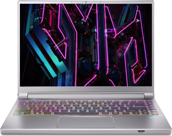 Acer Predator Triton 14 PT14-51 - Intel Core i7 13700H - Win 11 Home - GeForce RTX 4070 - 32 GB RAM - 512 GB SSD - 35.6 cm (14) IPS 2560 x 1600 (WQXGA) @ 250 Hz - 802.11a/b/g/n/ac/ax (Wi-Fi 6E) - glitzernd silberfarben - kbd: Deutsch (NH.QLQEG.009)