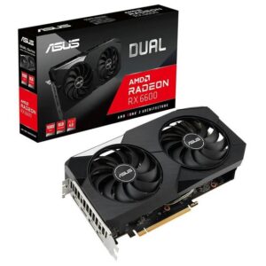 Die ASUS Radeon RX 6600 Dual 8G ist eine Gaming-Grafikkarte aus der Radeon-6000-Serie. Die AMD Radeon RX 6600 basiert auf dem Navi-23-Grafikchip