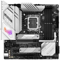 Asus ROG STRIX B760-G GAMING WIFI Mainboard Sockel (PC) Intel® 1700 Formfaktor (Details) Micro-ATX Mainboard-Chipsatz Intel® B760ASUS ROG STRIX B760-G GAMING WIFI Intel B760 LGA 1700 micro ATXAusstattung: Prozessorhersteller: IntelProzessorsockel: LGA 1700Kompatible Prozessoren: Intel® Celeron®Intel® Pentium® GoldIntel® Core™ i3Intel® Core™ i5Intel® Core™.... Unterstützte Arbeitsspeicher: DDR5-SDRAMRAM-Speicher maximal: 192 GBArbeitsspeicher Typ: DIMM. Unterstützte Speicherlaufwerk-Schnittstellen: M.2SATA IIIUnterstützte Speicherlaufwerke: HDD & SSDRAID Level: 01510. Ethernet Schnittstellen Typ: 2.5 Gigabit EthernetTop WLAN-Standard: Wi-Fi 6E (802.11ax)WLAN-Standards: Wi-Fi 6E (802.11ax). Komponente für: PCMotherboardformfaktor: micro ATXMotherboard Chipsatz Familie: IntelTechnische Daten: Arbeitsspeicher / Max. Aufrüstung: 192 GB · Formfaktor (Details): Micro-ATX · Mainboard-Chipsatz: Intel® B760 · Prozessor / Marke: Intel · Schnittstellen: PCIe x16 4.0: 1 x · Schnittstellen: PCIe x16 5.0: 1 x · Schnittstellen: SATA III: 4 x · Schnittstellen: USB 2.0: 2 x · Schnittstellen: USB-C: 1 x · Sockel (PC): Intel® 1700