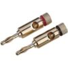 High-End Lautsprecher-Steckverbinder Stecker, gerade Polzahl: 1 Gold 2 St. – Bild 2