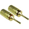 T-101/4S Lautsprecher-Steckverbinder Stecker, gerade Polzahl: 1 Gold 2 St. – Bild 2