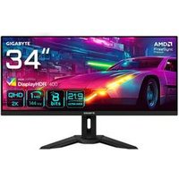 Gigabyte M34WQ LED-Monitor  EEK G (A - G) 86.4 cm (34 Zoll) 3440 x 1440 Pixel 16:9 1 ms USB 3.2 Gen 1 (USB 3.0)