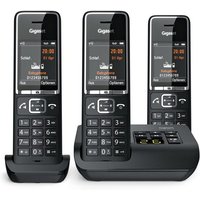 Gigaset Comfort 550A Trio Schnurloses-Telefon Anrufbeantworter Freisprechen Hörgerätekompatibel Babyphone-Funktion schwarzAnrufe und TelefonkonferenzenIm beruflichen Einsatz überzeugt das Gigaset COMFORT 550A trio mit einem professionellen Headset-Anschluss sowie einer integrierten Freisprecheinrichtung: So bleiben die Hände frei für gute Gespräche und direkte Mitschriften. Exzellente Sprachqualität ist zudem bei klassischen Telefonaten sichergestellt.Ein nachhaltiges Design für alle GenerationenDie neue Gigaset Generation bereitet durch hochwertige Materialien und einfache Bedienung nachhaltig Freude. Und das sogar generationsübergreifend: Durch optimale Lesbarkeit des Displays und Hörgeräte-Kompatibilität ist Freude an Kommunikation keine Frage des Alters mehr.Komfort-Anrufschutz blockt unerwünschte NummernUnerwünschte Anrufe sind eine Herausforderung in jeder Lebensphase: Hier hat Gigaset mit dem Komfort-Anrufschutz eine neue Funktion entwickelt