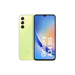 Mit dem SAMSUNG Galaxy A34 5G Dual-SIM-Smartphone lime 128 GB moderne Mobilität erlebenTechnikwunder wie das SAMSUNG Galaxy A34 5G Dual-SIM-Smartphone lime 128 GB verschönern und erleichtern die Kommunikation mit Freunden oder Kollegen