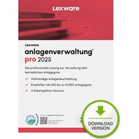 Mit der LEXWARE anlagenverwaltung pro Software Vollversion (Download-Link) haben Sie Ihre Anlagenverwaltung einfach im GriffMit der LEXWARE anlagenverwaltung pro Software Vollversion (Download-Link) verwalten Sie Ihre Anlagengüter übersichtlich